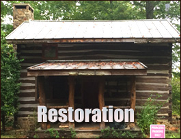 Historic Log Cabin Restoration  Trinity, North Carolina